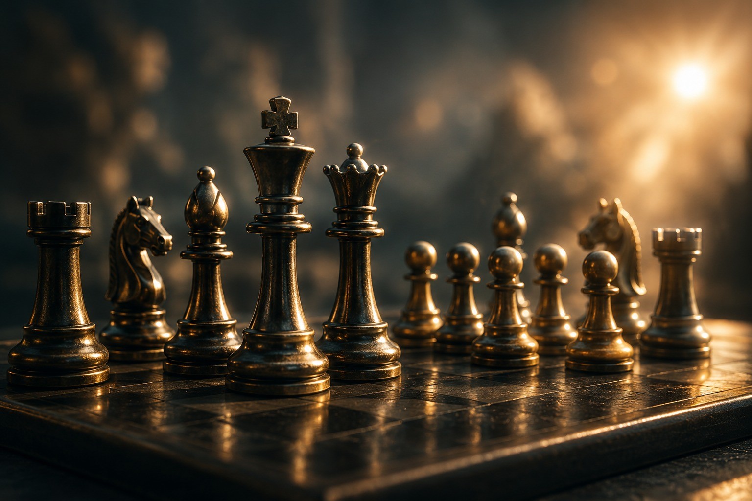 Chess pieces representing organization design