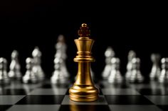 Chess king on a board, representing strategic decision-making