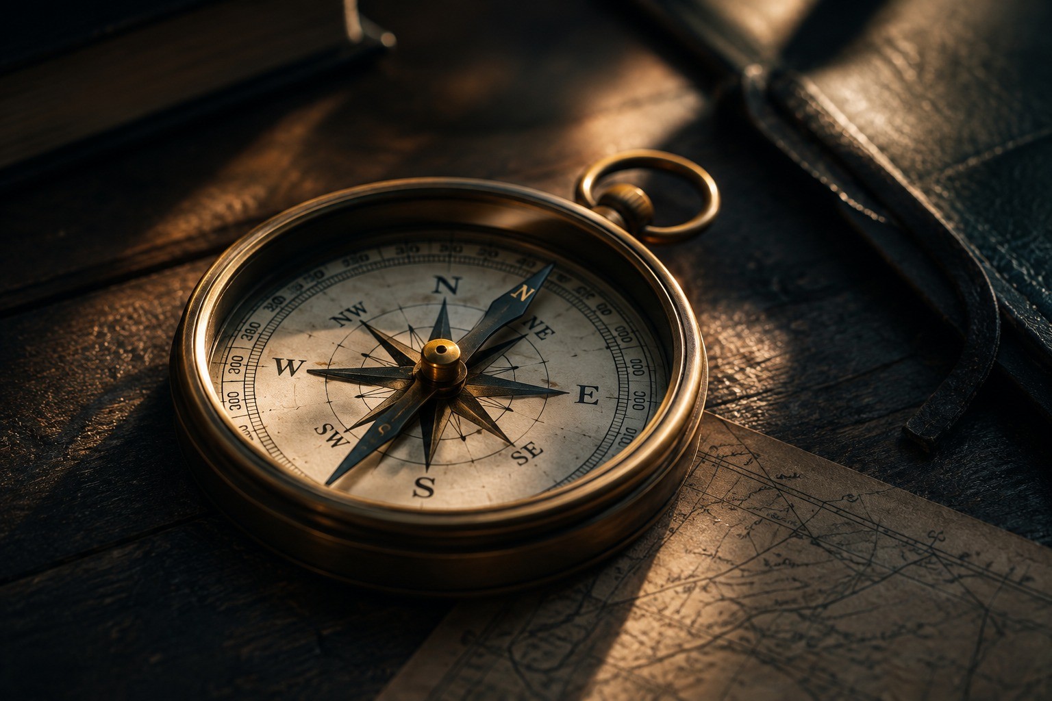 Compass representing strategic direction